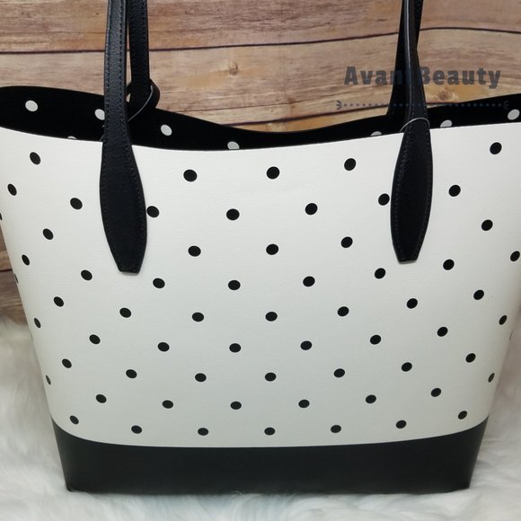 disney x kate spade new york white minnie mouse tote bag Reversible Black white - Picture 11 of 13